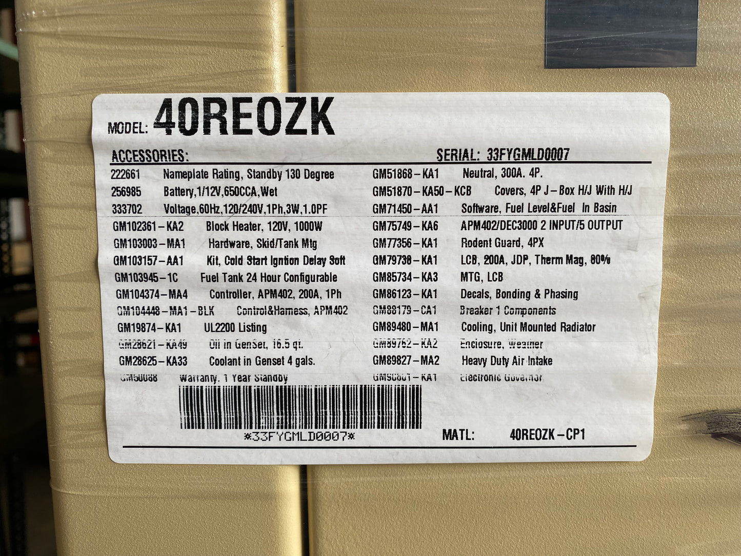 Kohler 40REOZK Diesel Generator